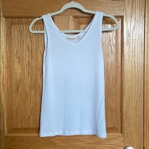White ribbed tank top